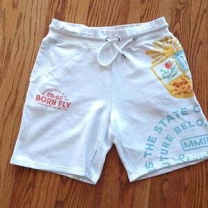 Born Fly Drawstring Shorts Anytown USA Medium M Sweatshorts